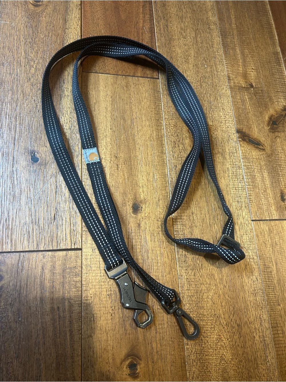 Carhartt Black Reflective Dog Leash with Metal Clips